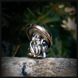 Бусина "Дух леса" для темляков или браслетов , биметалл