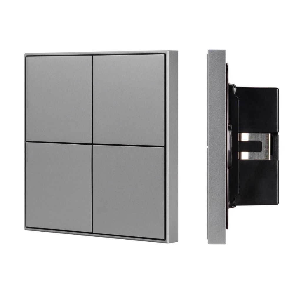 INTELLIGENT ARLIGHT Кнопочная панель KNX-304-23-IN Grey (BUS, Frame) (IARL, IP20 Металл, 2 года) 038402