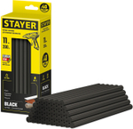 STAYER Black, чёрные, 11 х 200 мм, 40 шт, клеевые стержни, Professional (2-06821-D-S40)