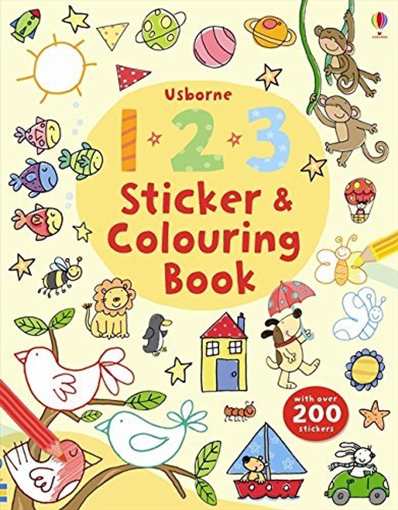 123 Sticker and Colouring Book