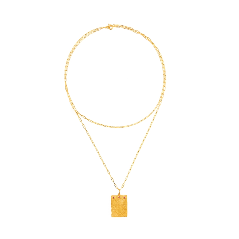 Колье Холли Пылающее Сердце с Цепочкой