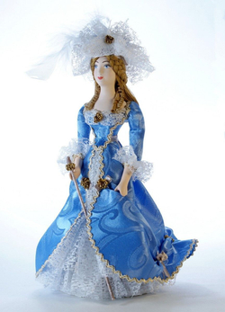 Кукла фарфоровая Дама с тростью