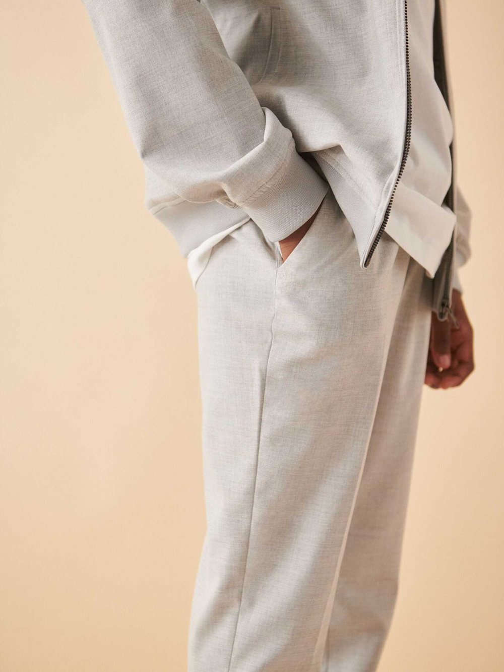 Брюки для мальчика Next C01-369, Светло-серый