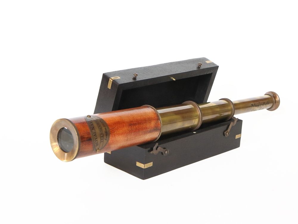 Nautical Подзорная труба в деревянном футляре