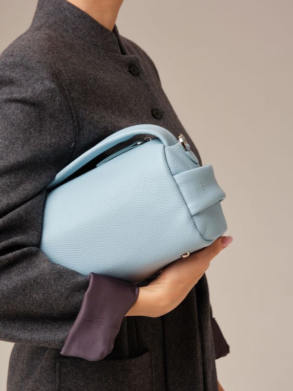 Кожаная сумка Solea DBR 31365 светло-голубой