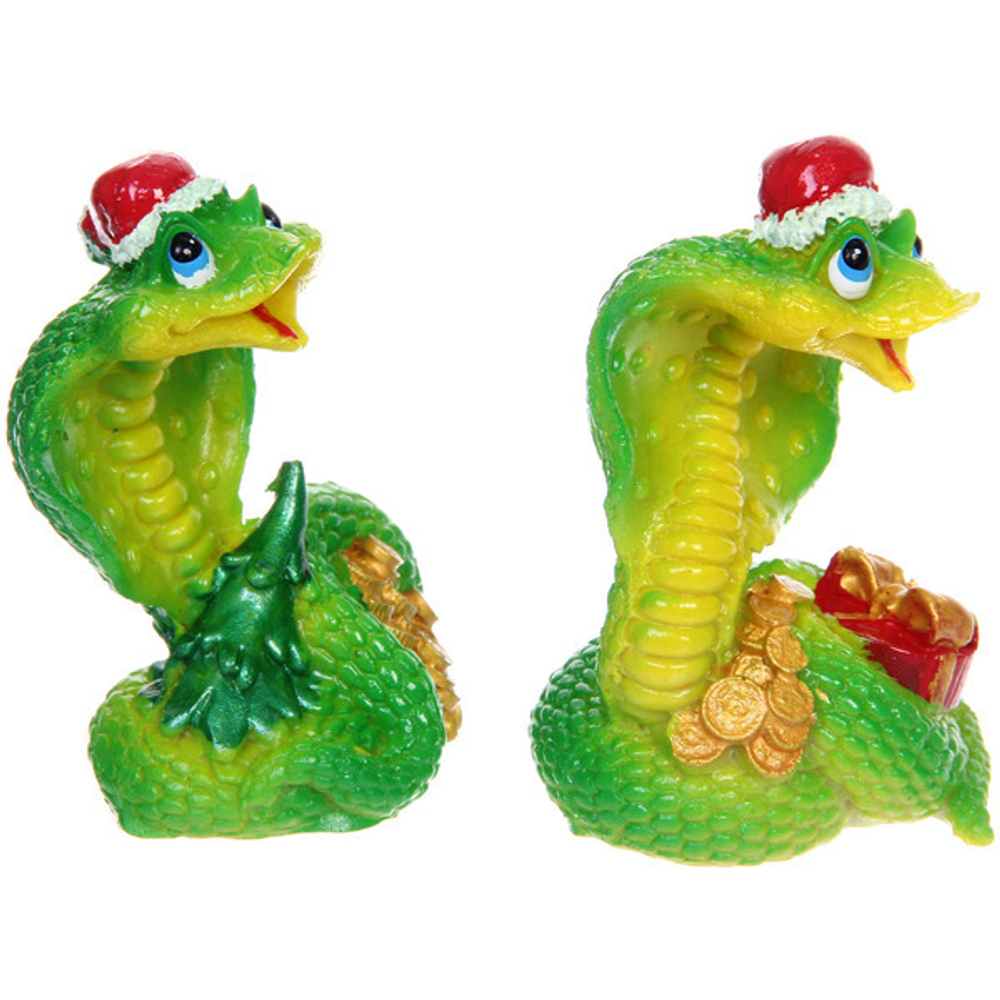 Фигурка новогодняя «Змейка - Новогодний колпак» 6,5*5,5*9 см, микс