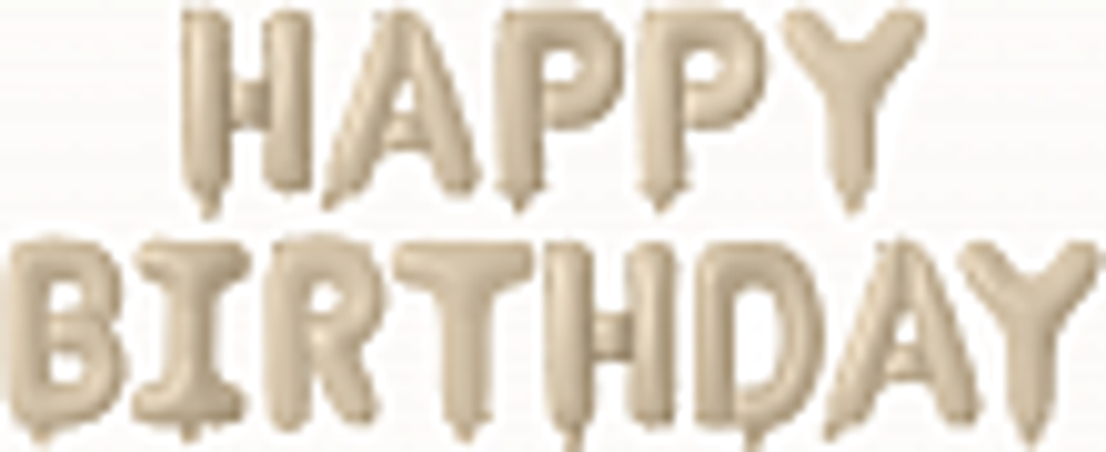 Набор шаров-букв (16""/41 см) Мини-Надпись "Happy Birthday", Карамель, 1 шт. в уп. Б63