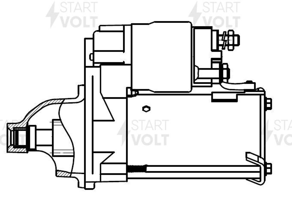 Стартер Ford Focus II (04-) 1.4I/1.6I III (10-) 1.6TI (тип VALEO) 1.2 KW (STARTVOLT)