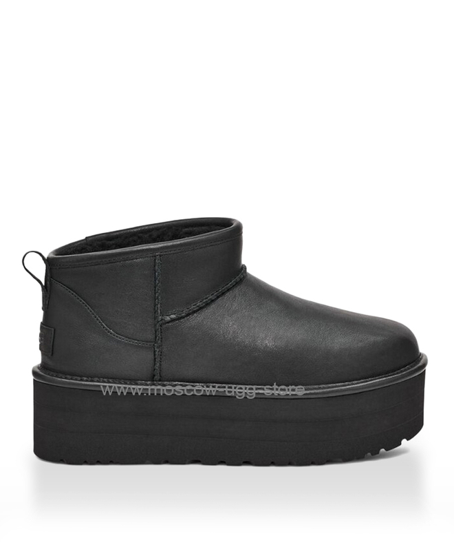 ULTRA MINI PLATFORM LEATHER-black