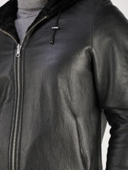 Дубленка натуральная куртка зимняя с капюшоном шуба