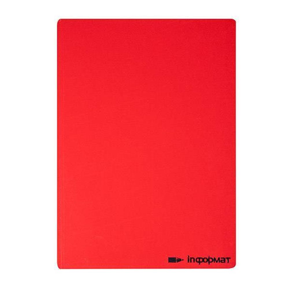 Тетрадь 60 л. кл. скреп. КРАСНАЯ А5 тверд. гл.лам.