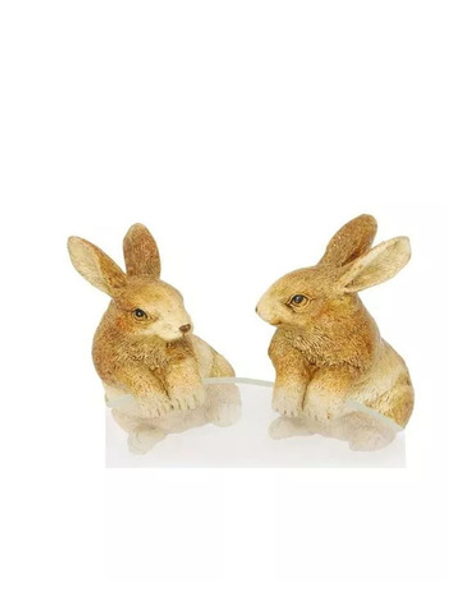 Декор "Кролик" 8,5x4,5x8,5 см 2 штуки