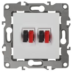 12-3112-01 ЭРА Розетка аудио двойная, IP20, Эра12, белый | Эра 12 Белый