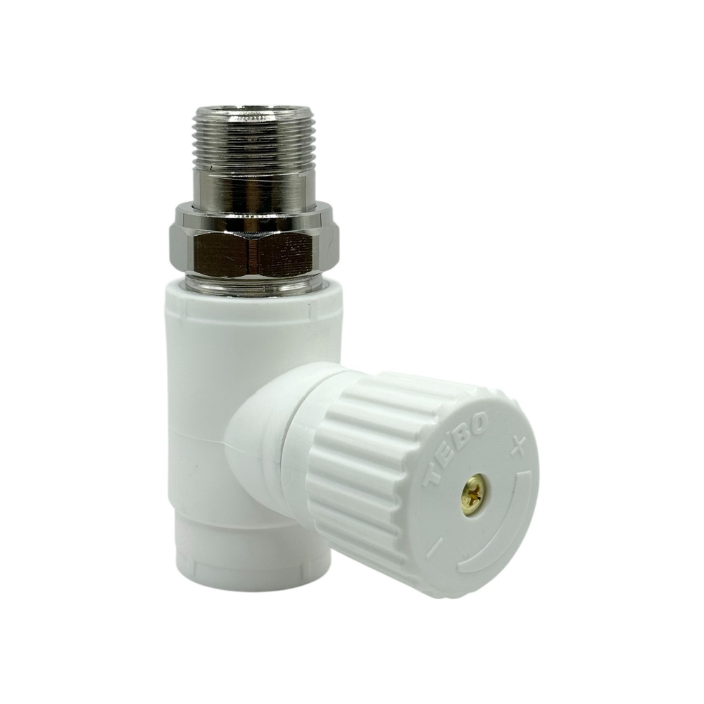 Вентиль прямой радиаторный полипропиленовый TEBO 25x3/4"