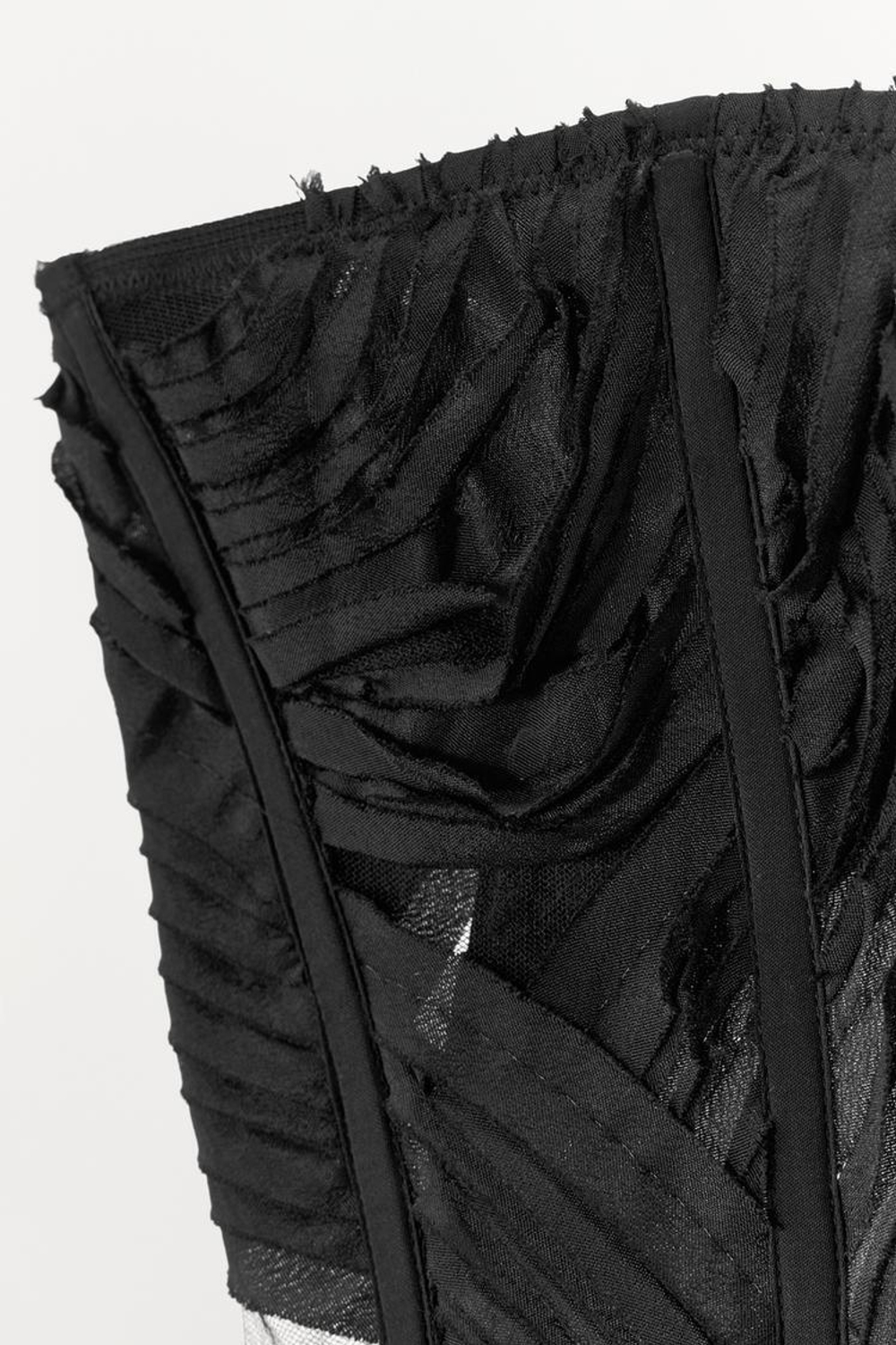 ZARA ТОП-КОРСЕТ СТРУКТУРНЫЙ LIMITED EDITION, ЧЕРНЫЙ