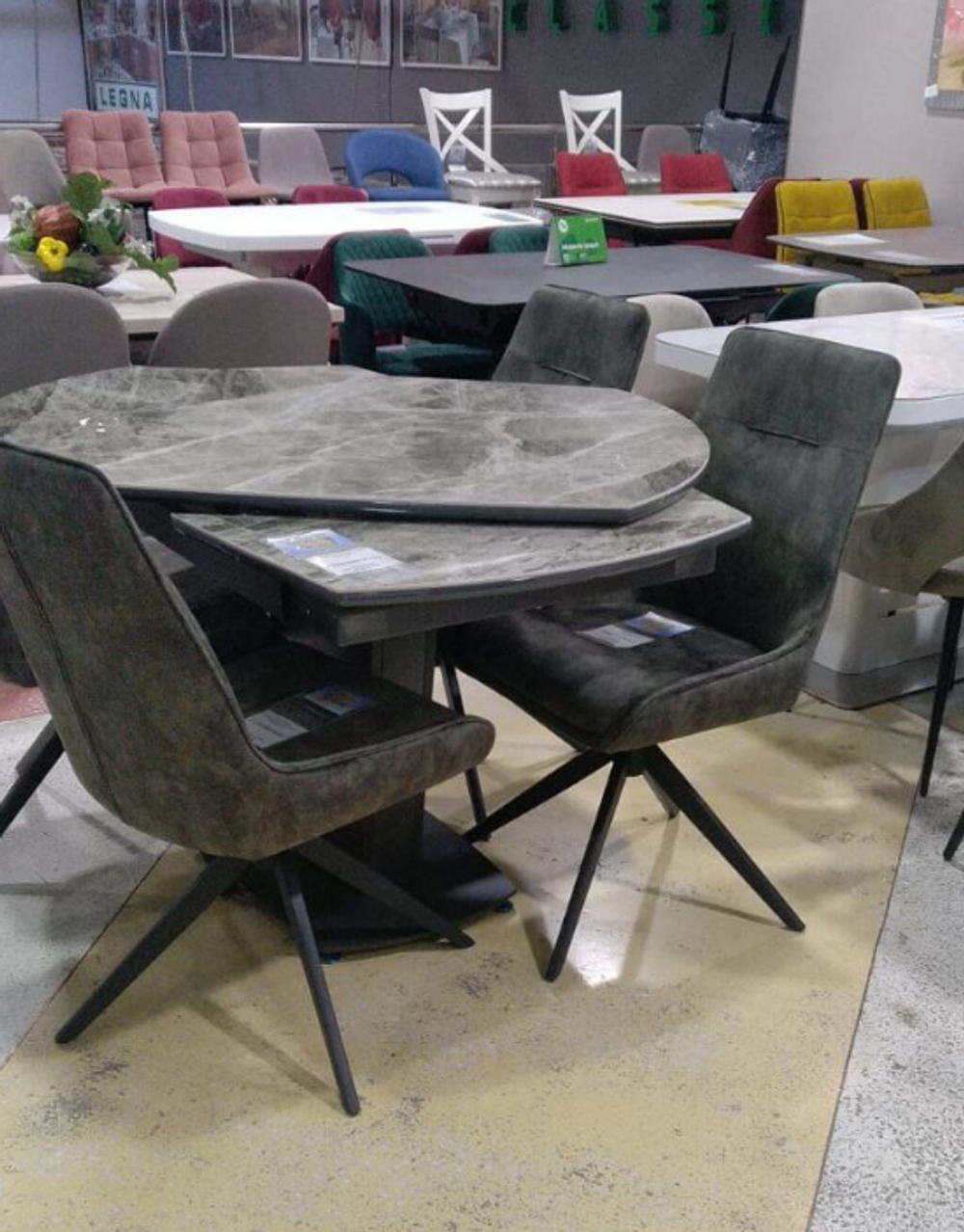 Стол B2417-6 темно-серая керамика (Neapolis)