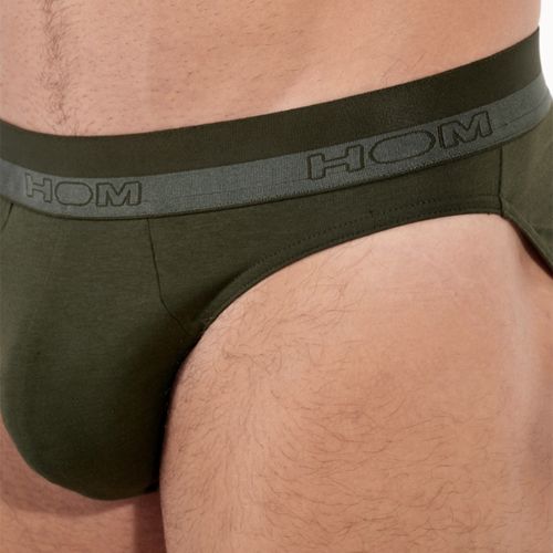 Мужские трусы брифы хаки HOM Classic 40-0204-00DK