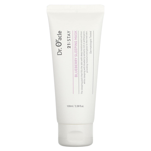Dr. Oracle, 21;Stay, ночная маска для лица с голубикой, 100 мл (3,38 жидк. унции)
