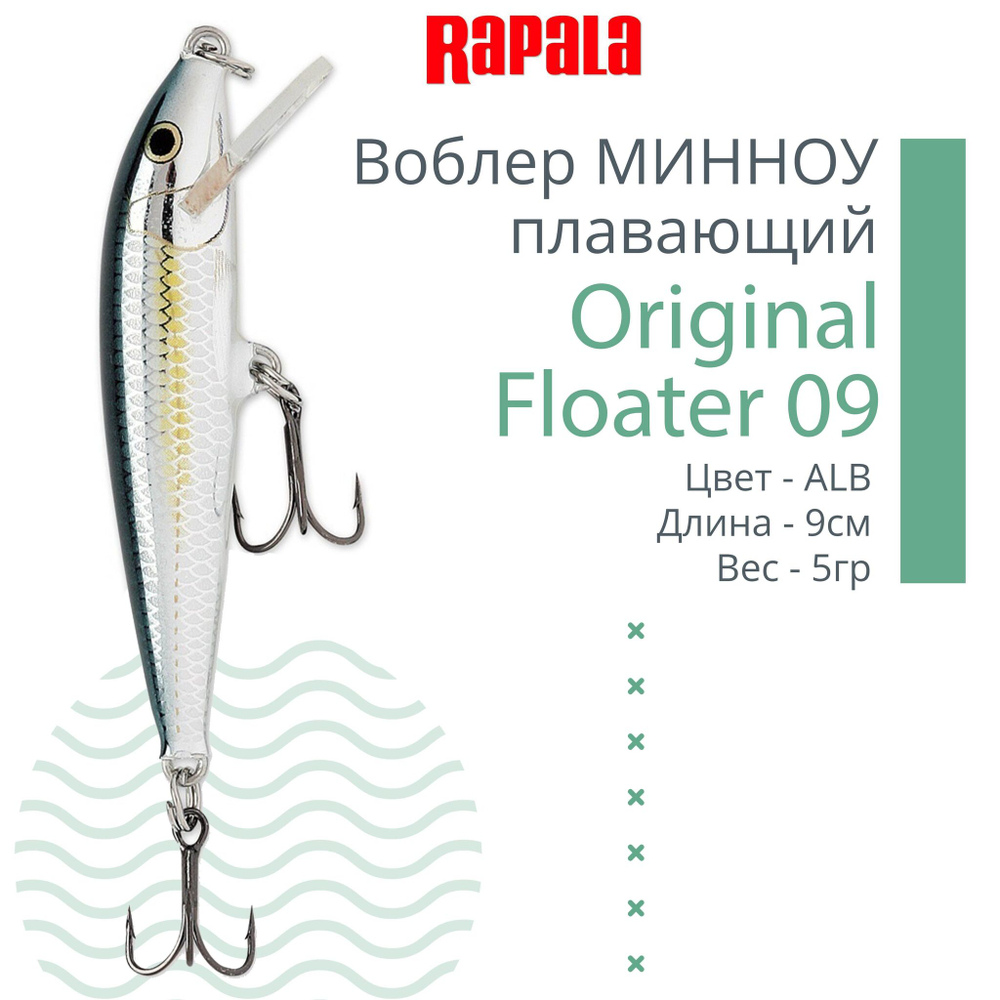 Воблер Original Floater 07, 7см, 4гр, цвет MD, плавающий