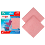 Салфетка из МИКРОФИБРЫ ГУБЧАТАЯ PVA/ПВА СУПЕРВПИТЫВАЮЩАЯ 30×30 см, КОМПЛЕКТ 2 шт., HIGH ABSORB, 320 г/м2, LAIMA, 607790