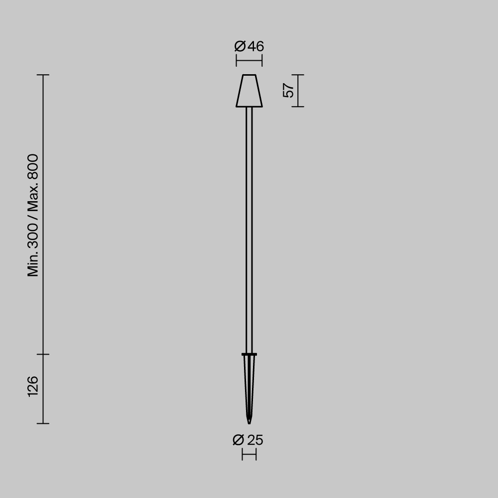 Грунтовый светодиодный светильник Maytoni Cane O504FL-L1B3K1