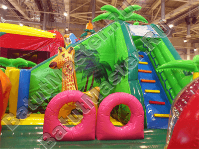 Надувной коммерческий батут "Джунгли"