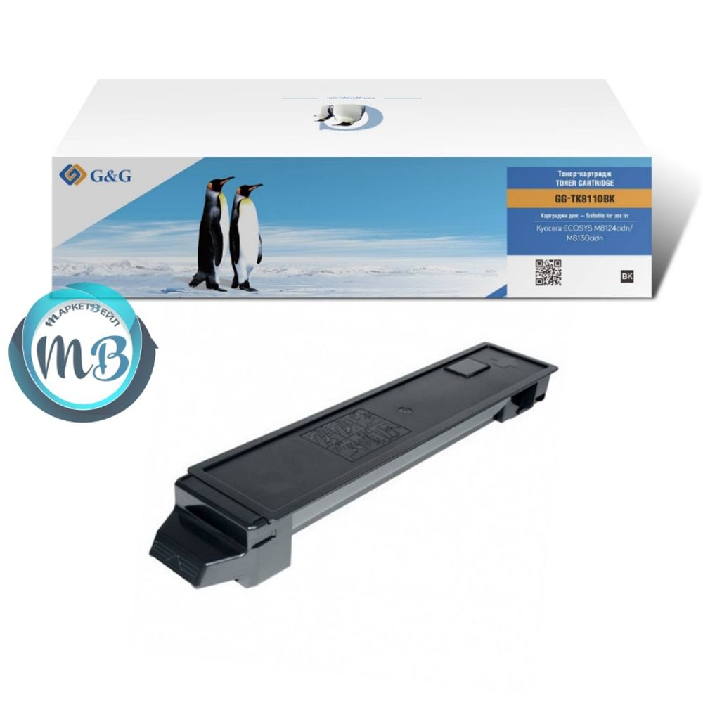 Тонер-картридж G&amp;G, аналог Kyocera TK-8110K Asia для Ecosys M8124cidn/M8130cidn черный (12K)