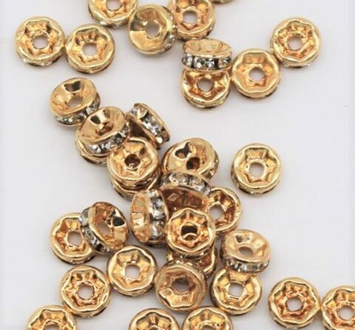 Бусина рондель стразы, р. 6 мм