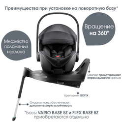 Детское автокресло Britax Roemer Baby-Safe Pro Style + Vario Base 5Z Carbon Black