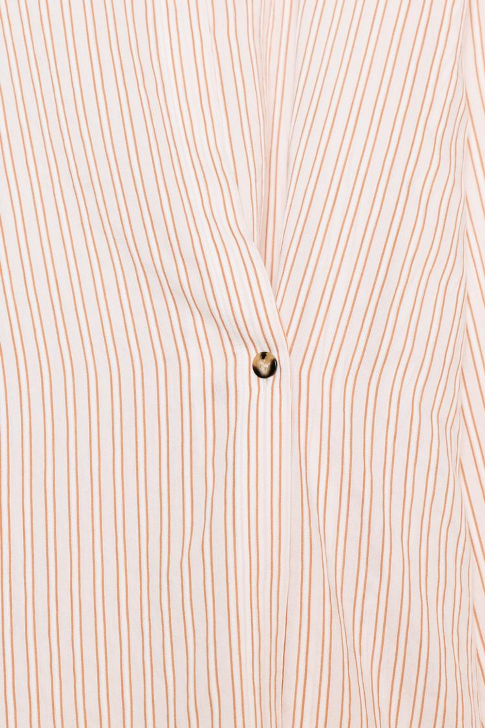 ZARA РУБАШКА ОВЕРСАЙЗ В ПОЛОСКУ, РЫЖЕВАТО-КОРИЧНЕВЫЙ