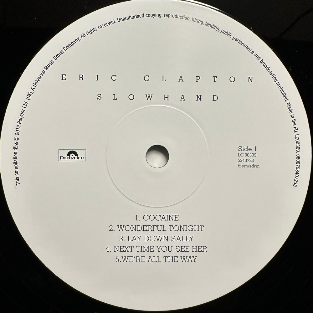 Eric Clapton - Slowhand (Европа 2012г.)