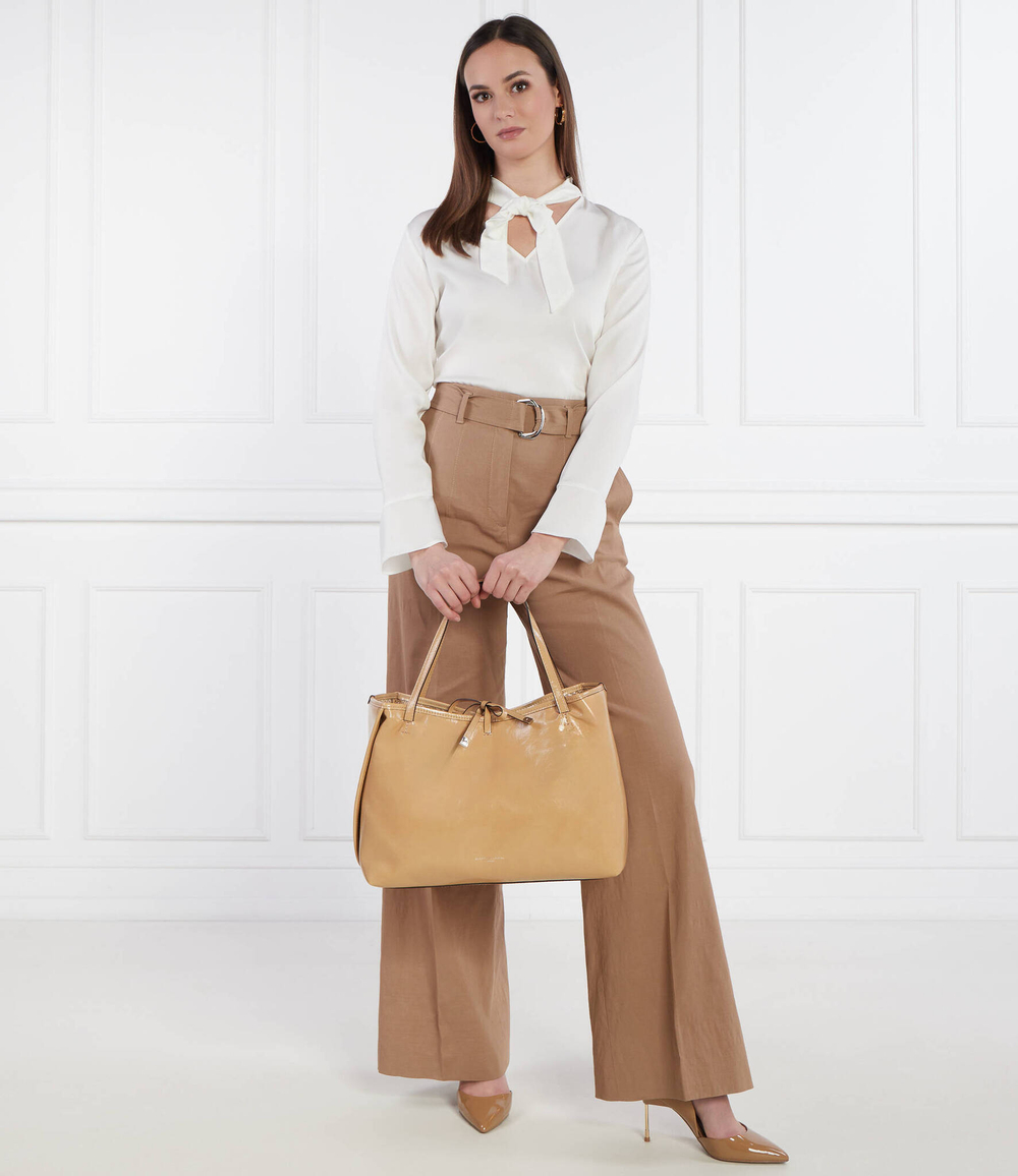 Кожаная сумка-шопер + поясная сумка Ray GIANNI CHIARINI - коричневый(BS 10931 VNC-PGL)