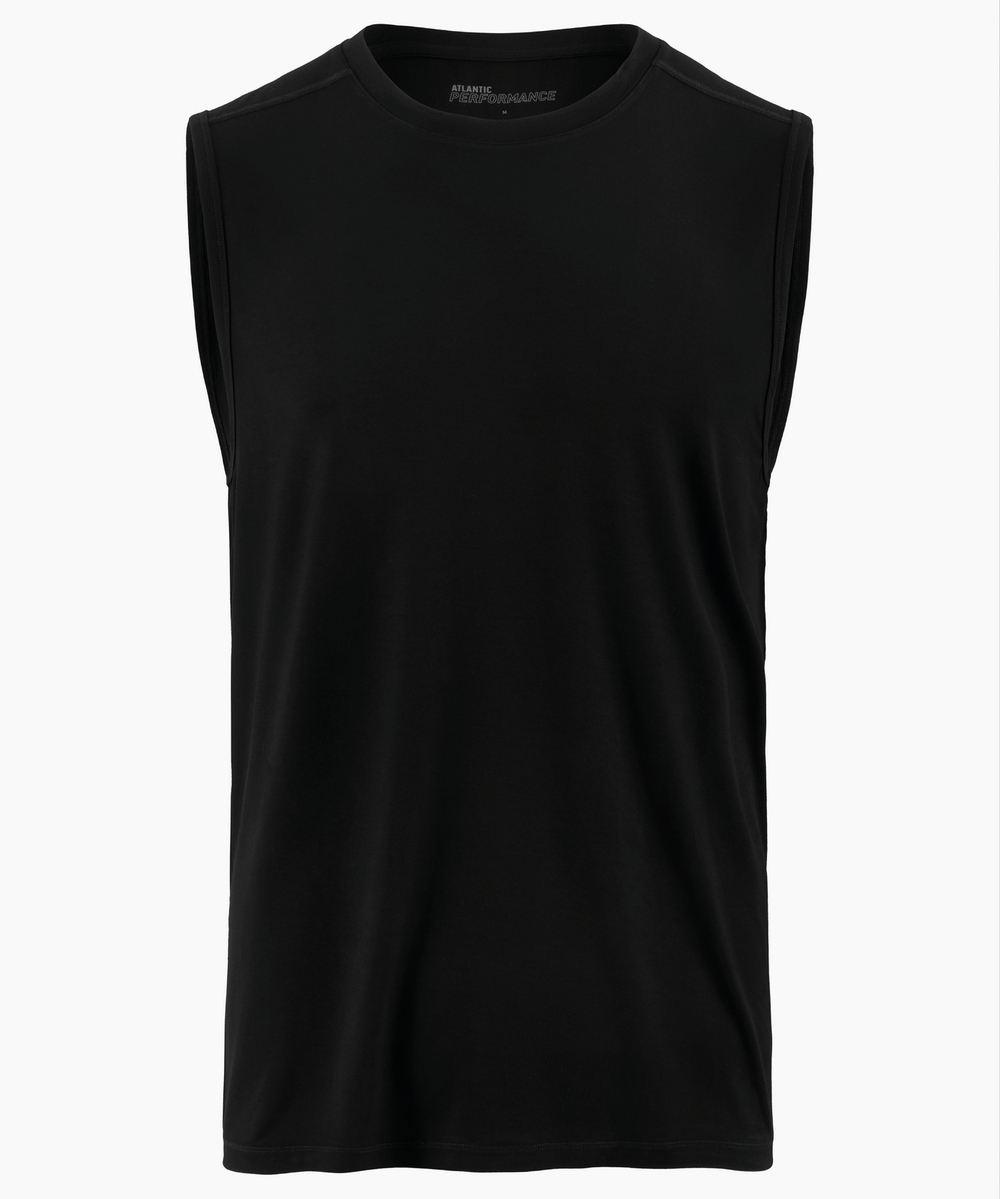 Майка мужская спортивная Atlantic, 1 шт. в уп., бамбук, черная, MV-052