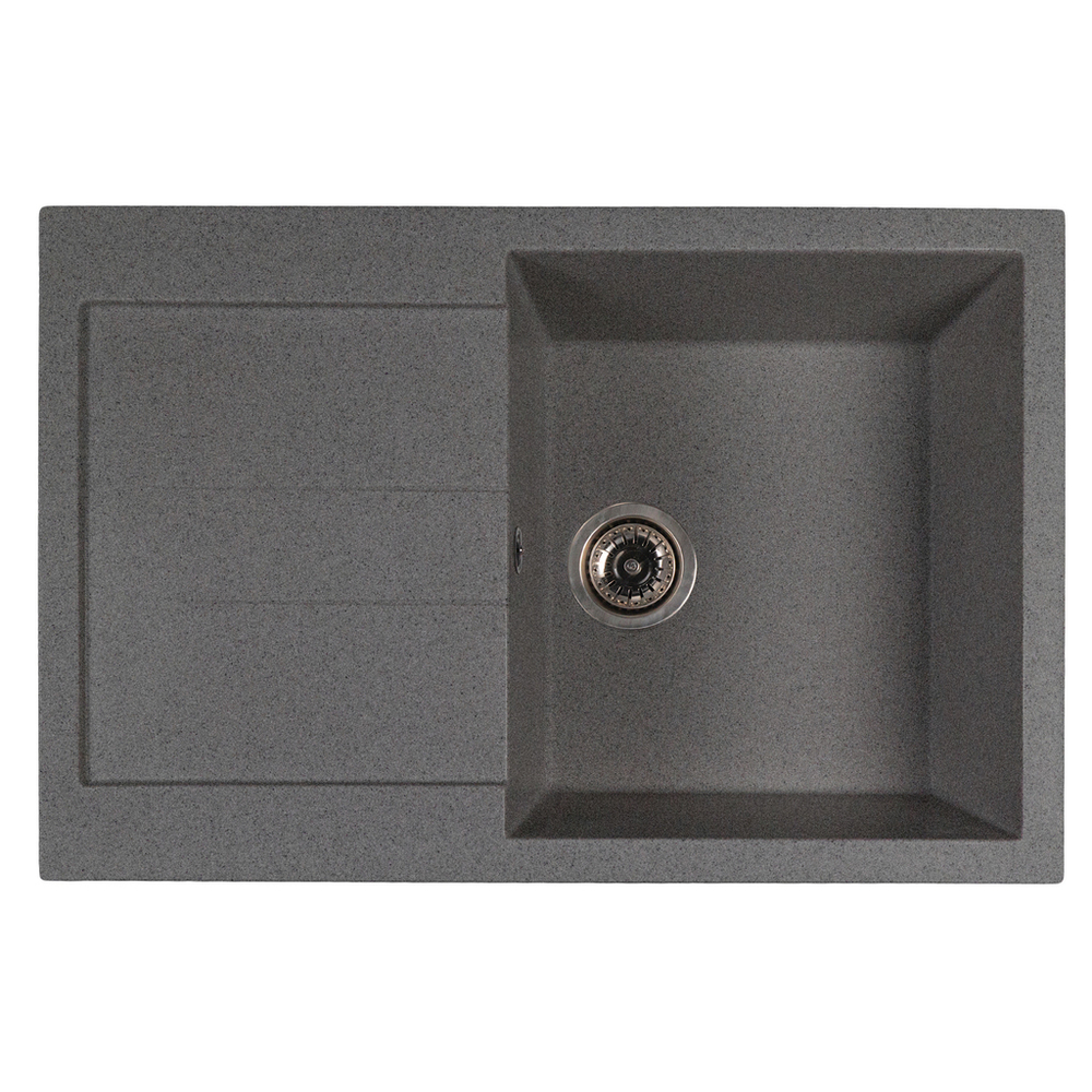 Мойка ML-GMS107 СТАНДАРТ с крылом, темно-серый (309), 770*493*190мм