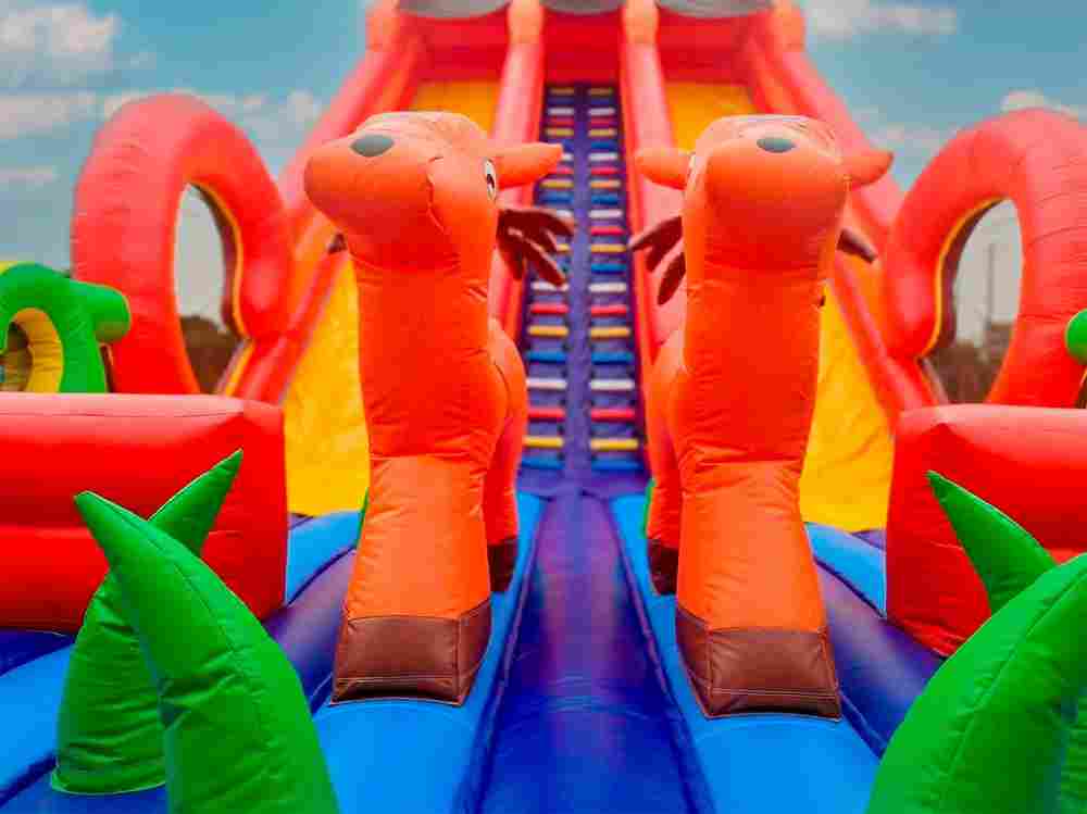 Надувная горка "Большой тигр", 17*7*12 м