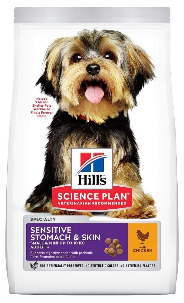 Хилс SP 1,5кг корм для взрослых собак декоративных пород чувств.желудок и кожа