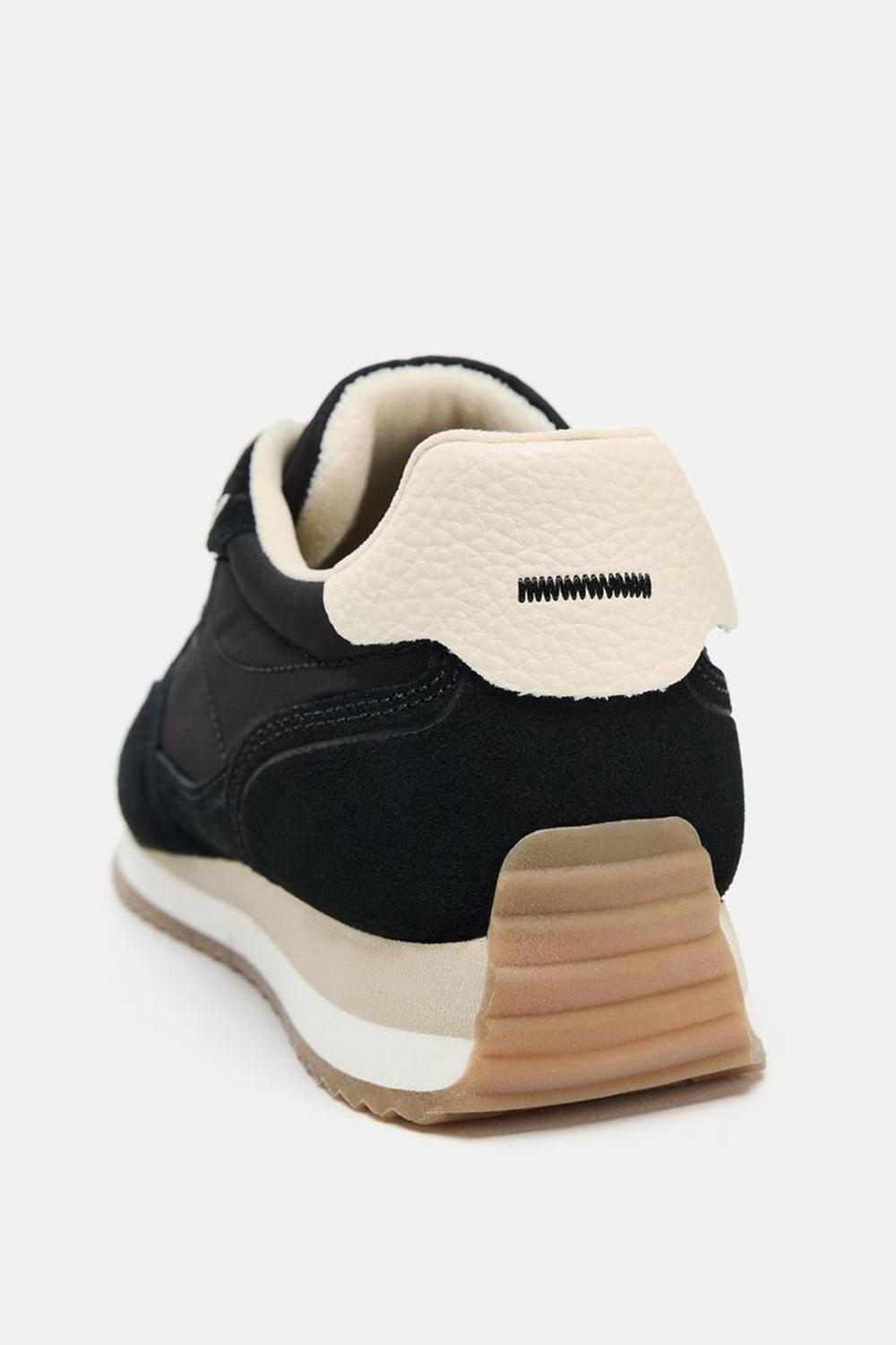 ZARA КОНТРАСТНЫЕ БЕГОВЫЕ КРОССОВКИ, ЧЕРНЫЙ