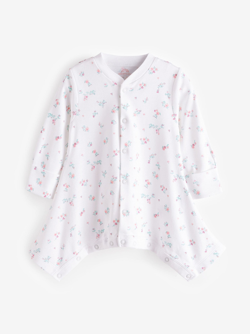 Боди с длинным рукавом для малышей с дисплазией тазобедренного сустава Next N44-461, 3 шт., Белый, Розовый