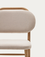 Helda Стул из бежевой синели и массива дуба