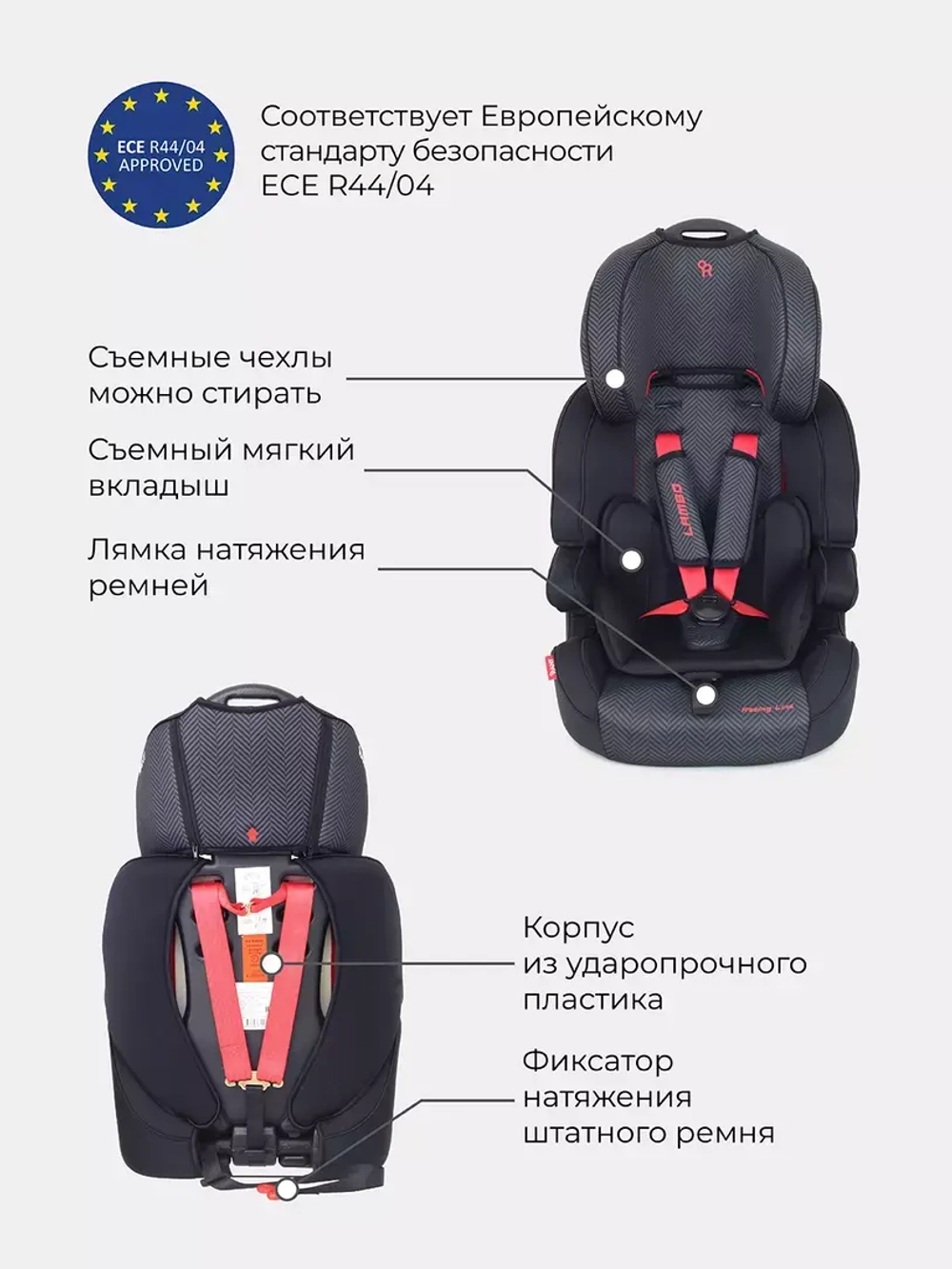Автокресло Rant Lambo Racing группа 1/2/3 9-36 кг