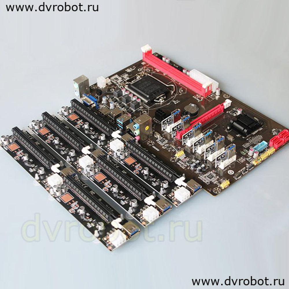 Материнская плата Intel h81 + 6 risers