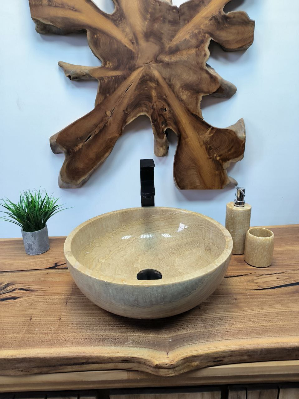 Раковина из оникса Bowl Sunset BO-65705 40*40*15 из натурального камня