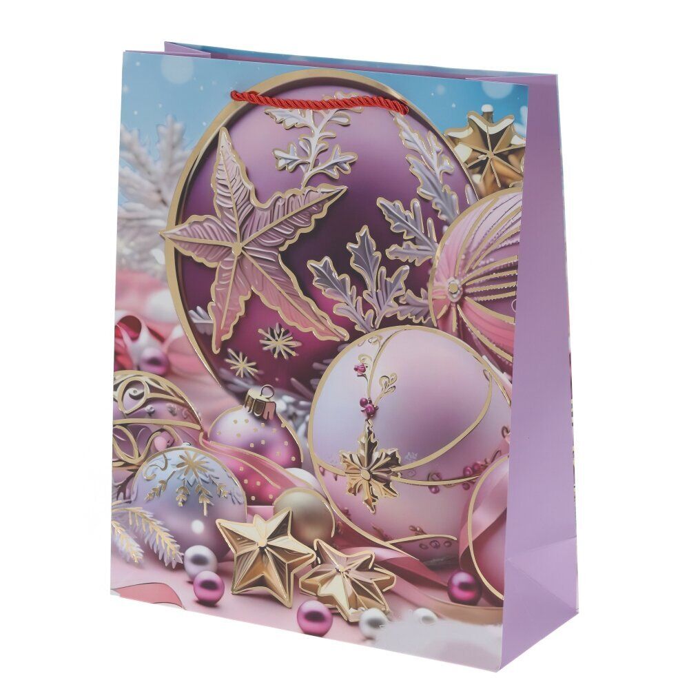 GAEM Пакет подарочный (бумага 210г/м2, блок 12шт), L30 W12 H39 см, 4в.