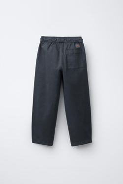 ZARA ПРЯМЫЕ БРЮКИ С НАШИВКОЙ, СИНИЙ