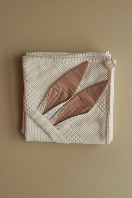 Полотенце детское с ушами 90*90 / Waffle Home