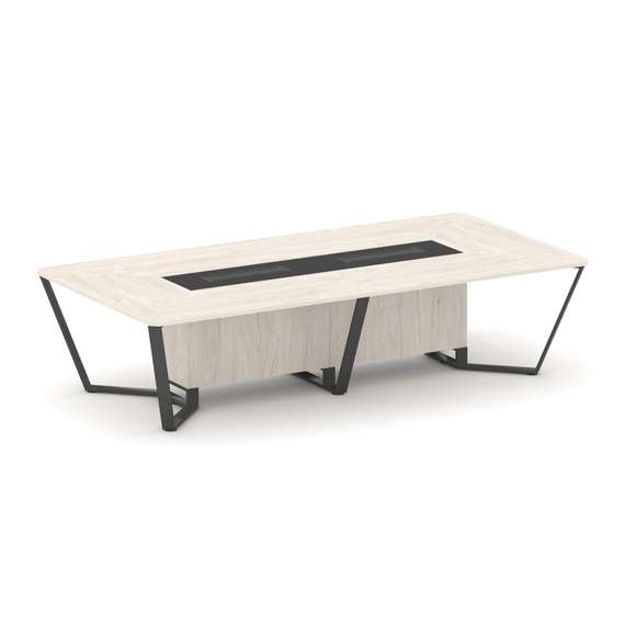 Steel Meet Стол переговорный прямоугольный KMK-PR.B.SP-12 Денвер Светлый/Графит Глянец/Металл Антрац