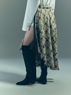 Юбка-килт Grunge, бежево-черная