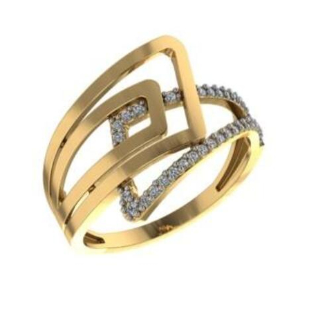 Кольцо из золота с фианитами