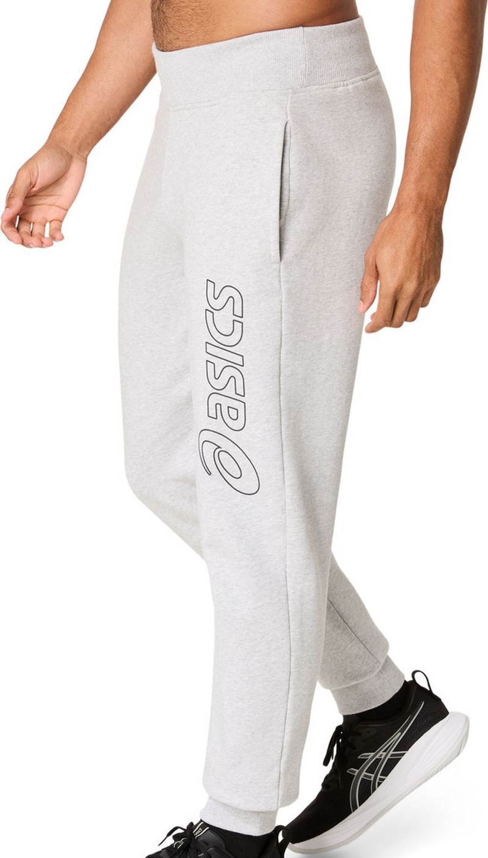 Мужские теннисные штаны Asics Logo - light grey heather