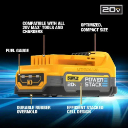 DEWALT DCBP034 20V/18V 1,7ah компактная батарея Макс POWERSTACK долговечная литиевая батарея